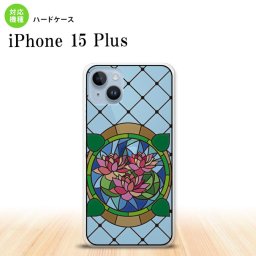 iPhone15 plus iPhone15 plus 背面ケース カバー ステンドグラス風 おしゃれ 蓮 ブルー ステンドグラス風 2023年 9月発売 nk-i15pl-sg42
