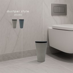 ダスパースタイル スモーク 抗菌 トイレポット[トイレ ゴミ箱 サニタリー サニタリーボックス トイレ用ゴミ箱 汚物入れ トイレ用品 おしゃれ 木目 木目調 インテリア 小さい スリム 洗面所 日本製] 即納