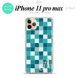 iPhone11ProMax iPhone11pro max スマホケース ハードケース スクエア モザイク ターコイズ +アルファベット メンズ レディース nk-i11pm-1017i