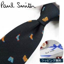 ポールスミス ネクタイ Paul Smith PS143 グッズ ブラック/ブルー 8cm幅 【ポールスミスネクタイ・ブランドネクタイ・ネクタイブランド・ブランドギフト・プレゼント・バースデー】【20代・30代・40代・おしゃれ】