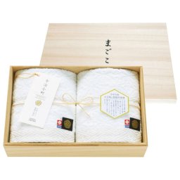 【ギフト対応無料】今治小町 白無垢II 深木箱入りハンドタオル2P (TIK3004201) ※送料無料(北海道・沖縄は除く)