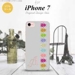 【iPhone7】【スマホケース/スマホカバー】【アイフォン７】iPhone7 スマホケース ケース アイフォン７ ソフトケース イニシャル カエル・かえる グレー nk-iphone7-tp672ini【メール便送料無料】