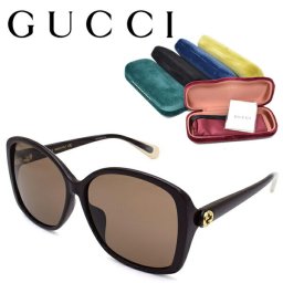 GUCCI グッチ サングラス メンズ レディース ブランド アイウェア UVカット 日焼け対策 ブラウン GG0950SA-004 国内正規品<br>