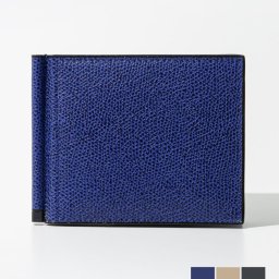 ヴァレクストラ VALEXTRA SGSR0080028 LRDWG99 二つ折り財布 メンズ 財布 マネークリップ カードケース ミニ財布 シンプル レザー ロゴ 折り財布 プレゼント コンパクト