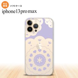 iPhone13ProMax iPhone13 Pro Max ケース ソフトケース レース クリア 紫 iPhone13 プロ マックス 6.7インチ おしゃれ かわいい メンズ レディース キッズ デザインたくさん nk-i13pm-tp1486