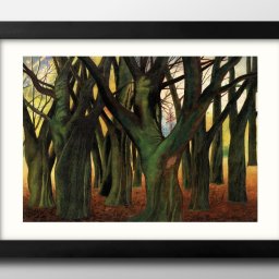 レオン スピリアールト Groene bomen A3 サイズ ポスター アート おしゃれ 絵画 インテリア 北欧 イラスト マット紙 艶消し アートパネル 額 フレーム デザイン 壁掛け ギフト 新築祝い ディスプレイ 引越し祝い　新生活　空間デザイン 