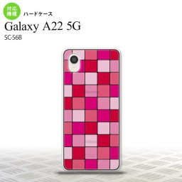 SC-56B Galaxy A22 5G SC-56B 背面ケース ハードケース カバー ステンドグラス風 スクエア ピンク ステンドグラス風 大人かわいい おしゃれ nk-a22-sg08