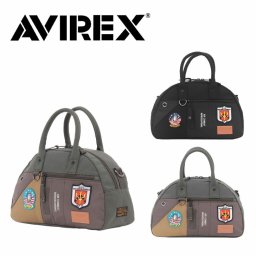 AVIREX アヴィレックス アビレックス ミニボストン ショルダーバッグ AVX3527Jトップガン TOPGUN トムキャット イーグル メンズ  オールシーズン 全2色 ブラック カーキ 撥水 キャンパス地