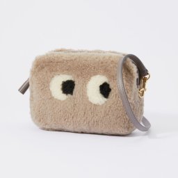 アニヤ ハインドマーチ ANYA HINDMARCH 5050925 170109 ショルダーバッグ Cross Body Eyes in Shearling with Smooth Eco Leather レディース バッグ クロスボディ アイズ 斜め掛け プレゼント 肩掛け お出かけ オシャレ ギフト 鞄 かばん 旅行 ポルチーニ ベージュ