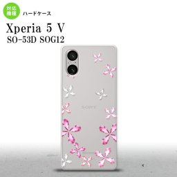 Xperia 5V Xperia 5V スマホケース 背面ケース ハードケース 花柄 カット ピンク 2023年 10月発売 nk-xp55-076