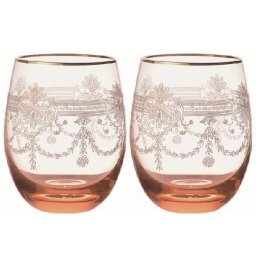 世界最高峰のクリスタルガラスのボヘミアクリスタルです 《ギフトラッピング対応》 "Behemian Lace"  【ボヘミアンレース オールドペア 】 220ml　チェコ産  [KVL-272/2R]