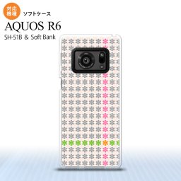SH-51B AQUOS R6 AQUOS R6 スマホケース ソフトケース 花十時 ふんわり グレー メンズ レディース nk-r6-tp1354