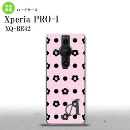 XperiaPRO-I Xperia PRO-I スマホケース 背面ケース ハードケース 花柄 ドット ピンク +アルファベット 背面カバー android nk-xproi-343i