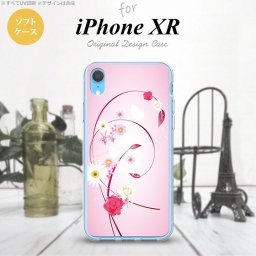 iPhoneXR iPhone XR スマホケース ソフトケース 花柄 ミックス A ピンク メンズ レディース nk-ipxr-tp273