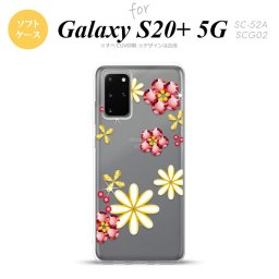 SC-52A SCG02 Galaxy S20+ 5G スマホケース ソフトケース 花柄 ミックス E クリア メンズ レディース nk-s20p-tp306