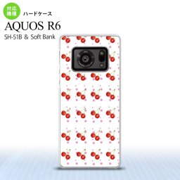 SH-51B AQUOS R6 AQUOS R6 スマホケース ハードケース さくらんぼ チェリー 白 メンズ レディース nk-r6-179