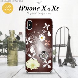 【iPhoneX】【スマホケース/スマホカバー】【アイフォンX】iPhoneX スマホケース カバー アイフォンX 花柄・ミックス（B） 茶 nk-ipx-tp276【メール便送料無料】