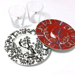 イッタラiittala タイカTAIKAシリーズ　TAIKA  satoグラスタンブラー・22㎝プレート　４点セット【御結婚・内祝・新築・還暦御祝・熨斗・ギフト包装可能】