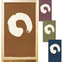 メール便送料無料　暖簾 のれん 「丸 ベージュ」85x150cm 91038-91044 日本製  間仕切り カーテン タペストリー 目隠し 玄関 階段 洗面所 キッチン 台所 部屋 仕切り 棚 パントリー