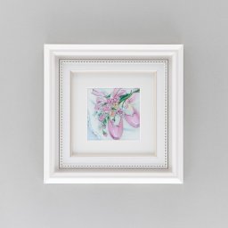 トウシューズ 七宝焼き　アートフレーム　絵画