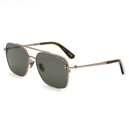 トムフォード TOM FORD サングラス アジアンフィット アイウェア UVカット アビエーター ティアドロップ FT1291-K/S 28A 60 メンズ レディース ユニセックス ローズゴールド+ブラウン+グレー 海外正規品