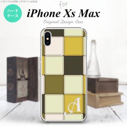 iPhoneXsMax iPhone XS Max スマホケース ハードケース パッチワーク ミックスA 黄 +アルファベット メンズ レディース nk-ixm-1671i