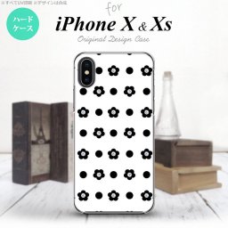 【iPhoneX】【スマホケース/スマホカバー】【アイフォンX】iPhoneX スマホケース カバー アイフォンX ドット・花柄 白 nk-ipx-342【メール便送料無料】