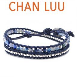 チャンルー ブレスレット CHAN LUU ストーンビーズミックス 2連ラップブレスレット メンズ ＆ レディース/ユニセックス BLUE FIRE AGATE BS-5253CLJ（SP01）BLUE ブルー【国内正規品】