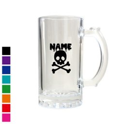 「ドロドロドクロ」名入れビアマグ 名入れジョッキ 中ジョッキ 生ビール マイジョッキ ビアグラス タンブラー お祝い ギフト ビアジョッキ   【bmug】