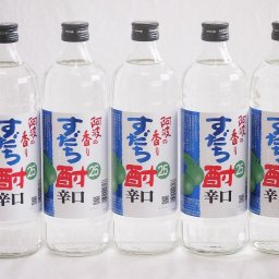 5本セット(徳島産すだち果汁100％すだち酎 25度辛口) 720ml×5本