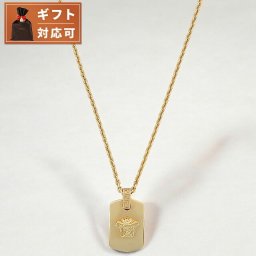ヴェルサーチ VERSACE 1013850 1A00620 3J000 メドゥーサ グレカモチーフ プレート ネックレス ペンダント ゴールド レディース メンズ ユニセックス アクセ