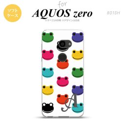 AQUOS zero アクオス ゼロ 801SH スマホケース カバー ソフトケース カエル・かえる （B） イニシャル 対応 nk-801sh-tp162i[スマホ,スマホケース,スマホカバー,ケース,カバー,ジャケット]
