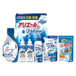 実りの秋の贈り物 抗菌除菌･アリエール&ジョイセット ギフト工房 セット内容/P&G除菌ジョイ（170ml）×2、抗菌消臭ソフターEX･抗菌消臭ソフターEX（詰替）･液体洗たく槽クリーナー（各350g）･P&Gアリエールジェル（700g）×各1