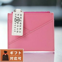 MM6 メゾンマルジェラ 小銭入れ コインケース メンズ レディース エムエムシックス SA6UI0015 P5546 T4220 ジャパニーズ 6 ジップ ピンク おしゃれ ギフト