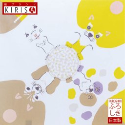【どうぶつコチャエ　イヌ　48cm×48cm】 風呂敷 大判 おしゃれ エコバッグ レジカゴバッグ 折りたたみ コンパクト たためる 日本製 ふろしき キッチンクロス テーブルクロス レジャーシート ランチョンマット 大判ハンカチ