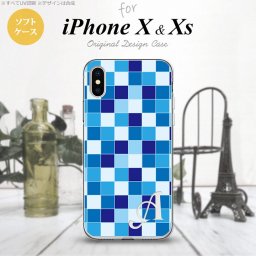 【iPhoneX】【スマホケース/スマホカバー】【アイフォンX】iPhoneX スマホケース ケース アイフォンX イニシャル スクエア 青 nk-ipx-tp1020ini【メール便送料無料】