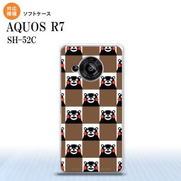 SH-52C AQUOS R7 スマホケース 背面ケースソフトケース くまモン スクエア 茶 2022年 7月発売 nk-r7-tpkm20