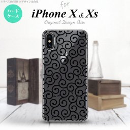 【iPhoneX】【スマホケース/スマホカバー】【アイフォンX】iPhoneX スマホケース カバー アイフォンX 唐草 クリア×黒 nk-ipx-1126【メール便送料無料】