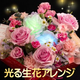 送料無料 生花 花 アレンジメント 光る アレンジメント／画像配信 メッセージカード 母の日 プレゼント ギフト 結婚祝い ウェディング ブーケ 誕生日 仏花 プロポーズ お祝い 女性 妻 かわいい おしゃれ フラワー パーティ サプライズ 敬老の日 可愛い LED 光る ハロウィン クリスマス 新年 正月 敬老の日 母の日 バレンタインデー ホワイトデー 成人式