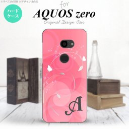 AQUOS zero アクオス ゼロ 801SH スマホケース カバー ハードケース バタフライ・蝶（A） ピンク イニシャル 対応 nk-801sh-202i[スマホ,スマホケース,スマホカバー,ケース,カバー,ジャケット]