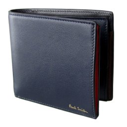 ポールスミス 財布 Paul Smith 二つ折り財布 メンズ ネイビー ASXC 5039 W809 N Made in SPAIN 【スペシャルラッピング660円(別売り)】 誕生日 お中元 結婚祝い 結婚式 彼氏 息子 夫 男性 財布 バレンタイン 高級 ホワイトデー 父の日 母の日 即日発送