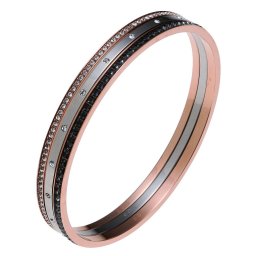 スワロフスキー SWAROVSKI ブレスレット バングル 3本セット 5370981 Hint ヒント シルバー+ピンクゴールド系