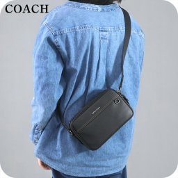 コーチ ショルダーバッグ メンズ レディース ブランド COACH レザー C4148 QB BK 1 ブラック
