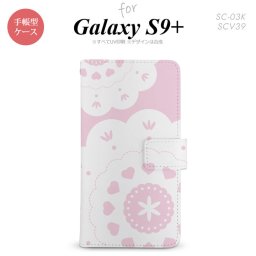 Galaxy S9+ SC-03K SCV39 手帳型 スマホケース ギャラクシー レース・クリア ピンク【ギャラクシー S9プラス,Galaxy,S9+,SC-03K,SCV39,docomo,ドコモ,メール便 送料無料】