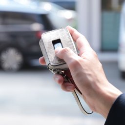 ヒマラヤ クロコダイル メンズ スマートキーケース 本革ラウンドファスナー ボタン 窓付き 白 ホワイト ヒマラヤクロコダイル ストラップ付き 新車 祝い カー用品 窓 スマートキーカバー プレゼント ギフト 【ネコポスで送料無料】 (06001631-mens-1r) バレンタイン 成人祝い