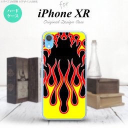 iPhoneXR iPhone XR スマホケース ハードケース ファイヤー 炎 黒 黄 メンズ レディース nk-ipxr-1301