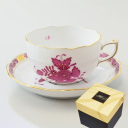 ヘレンド HEREND ティーカップ&ソーサー アポニーピンク APシリーズ 洋食器 200ml 手描き 724000 AP 00724000-AP 洋食器 送別会 誕生日 お中元 結婚祝い 結婚式 高級【スペシャルラッピング660円(別売り)】 父の日 母の日 即日発送 成人祝い ホワイトデー