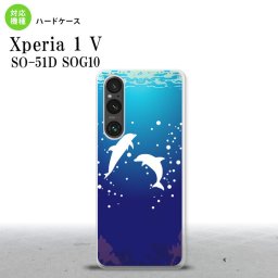 Xperia 1V Xperia 1V 背面ケース カバー ステンドグラス風 おしゃれ イルカ ステンドグラス風 2023年 6月発売 nk-xp15-sg55
