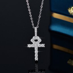 ネックレス レディース モアサナイト ホワイト シルバー925 シルバー 1ct kj144