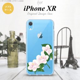 iPhoneXR iPhone XR スマホケース ソフトケース ハイビスカス B 白 メンズ レディース nk-ipxr-tp086